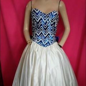 Vintage 80s sequin prom dress